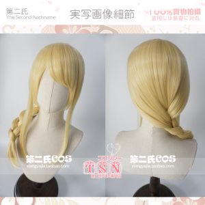 Golden Cosplay Wig Second Family New Year Female Style Wake up Anime Character Wig Hair Replacement for Anime Cosplay Accessories