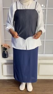 Kimi Plisket Outer Dark Gray M16200 R41S2 - Outer Wanita - Luaran Muslim