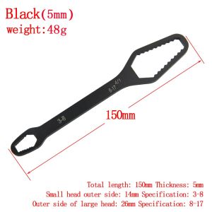 8 to 22 Black Multifunctional Double End Box Wrench Hexagon Double End Solid Wrench Screw and Nut Tool with Various Diameters