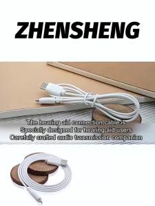 EELHOE | 2‑Pin TPE Oxygen‑Free Copper Hearing Aid Connection Cable Single Dual Head Hearing Aid Spare Replacement Part