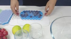IRhea Ice Cube Trays with No-Spill Removable Lid Easy-Release Silicone 37 Grid Ice Cube Molds COD