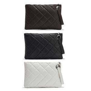 Women Fashion Leather Lattice Wristlet Bags Party Evening Handbag Envelope Bag