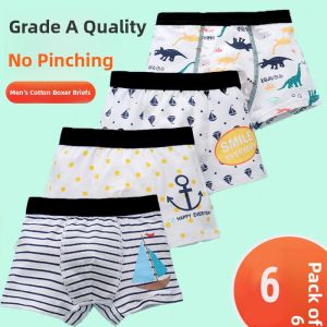 Boys Cotton Underwear 9 Year Old Kindergarten Students Four Flat Angle Briefs Short Pants Comfortable Breathable Innerwear