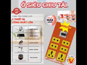 ( Loại 1 Xịn )Ổ Cắm Điện Đa Năng Siêu Chịu Tải Công Xuất ( 8000W Lõi Sứ ) Chịu Tải Chịu Nhiệt Độ 1300C (Bảo Hành 2 Năm)