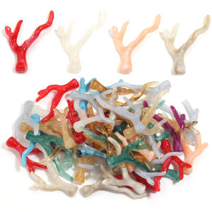 20pcs/lot Imitation Coral Acrylic Beads Colorful Tree Branch Shaped Loose Bead Charms For DIY Necklace Earrings Deco Accessories