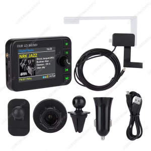2.4INCH Color Screen DAB+ Radio Receiver TF card MP3 player Stereo Sound Digital Signal Antenna Broadcast Adapter FM Transmitter