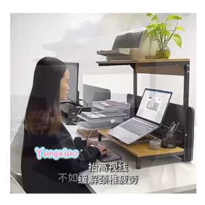 Yac💕ชั้นวางอเนกประสงค์ ชั้นวางจอคอมพ์ สำหรับสำนักงาน จัดระเบียบโต๊ะทำงาน ประหยัดพื้นที่