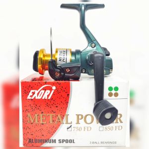 Reel Pancing EXORI METAL POWER 750 Almunium Spool (3 Bearing) Design Lawas - Toms Fishing