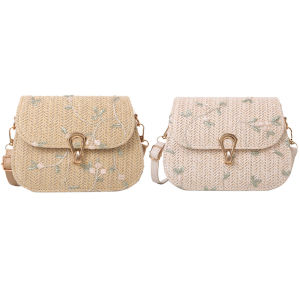 【New Arrival】 กระเป๋าสะพายข้างผู้หญิงถักโครเชต์ลายดอกไม้เบาๆเหมาะสำหรับการเดินทางและวันพักผ่อนริมทะเล