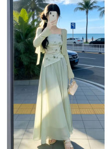 SUSIEYUAN | Bộ Đầm Xanh Phong Cách Trung Quốc