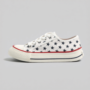 HuanQiu | Low-cut Star Pattern Canvas Shoes Summer Breathable
