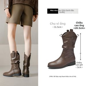 Agsdon | Giày Cổ Ngắn Kiểu Tây Màu Nâu