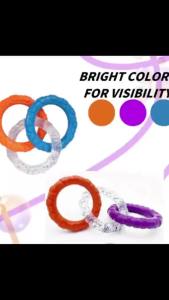 Dog Chew Toy TPR Teeth Cleaning Pet Toys For Small Medium Large Dogs Interactive Bite Resistant 3 Ring Tug Dog Toy Pet Supplies