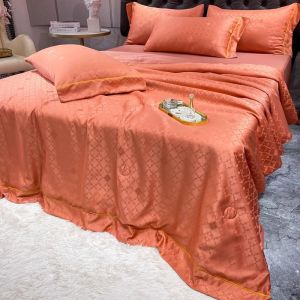 Washable Summer Silk Thin Cooling Duvet 4-piece Set