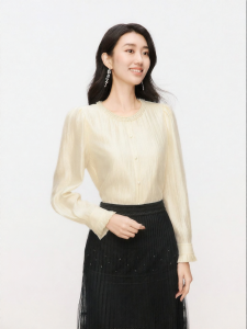 Koradior | Elegant Long Sleeve Female Spring Shirt 2025