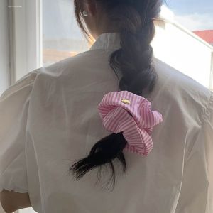 Commuter Friendly Summer Stripe Hair Ties Womens High Elasticity Comfortable Durable Fashionable Hair Bands Original Design