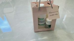 ถุงกระดาษ ถุงใส่ของขวัญ ถุงบรรจุภัณฑ์ หน้าใส+มีป้าย ขนาดเล็ก