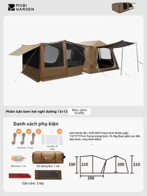 Mobi Garden | Lều Bơm Hơi Đa Năng Hai Phòng Ngủ Một Sảnh Cho Kỳ Nghỉ Ở Núi