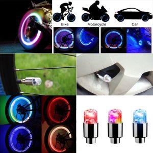 LED bánh xe cap ô tô đèn nắp đậy van vỏ xe Đèn Neon phổ xe máy Van Xe Đạp Bìa phụ kiện ngoại thất tự động