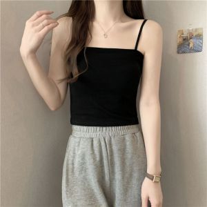 Áo Ba Lỗ Dây Đen Nhỏ Cho Nữ Mùa Xuân Hè Mới Về Áo Ngực Tích Hợp Một Thể Che Phủ Mỡ Phụ Trợ Cơ Thể Áo Lót Bó Sát