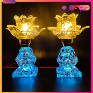 [Giá bán 1 cặp] Cặp pha lê thuỷ tin đổi màu tự động 💥 đề bàn thờ tượng phật trang trí tủ thờ Freeship Xtra [TT3-1]