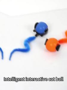 Cat Toy for Indoor Cats Speedy Ball with Tail Moving Cat Balls for Bored Indoor Adult Cats360°Automatic Rolling Ball Toy