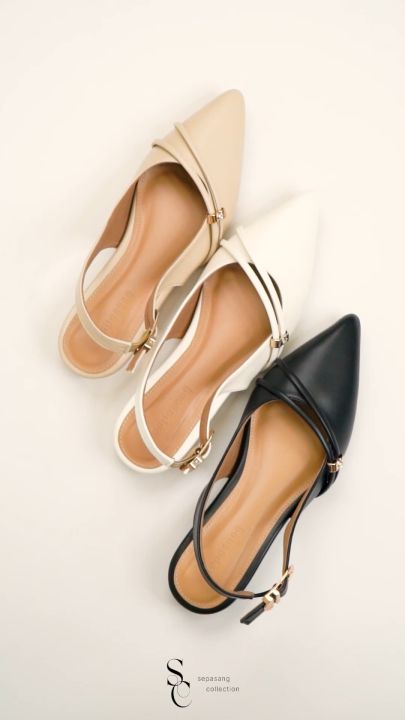 Sepasang Collection Christine Mules Wanita Hak 3 Cm