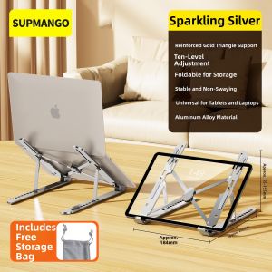 Aluminum Alloy Laptop Stand Handheld Elevatable Drawing Learning Support Bracket Rotatable Foldable Suspension Computer Heat Dissipation