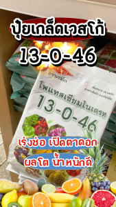 ปุ๋ยเกล็ดเวสโก้ 13-0-46 ขนาด 1Kg โพแทสเซียมไนเตรท เพิ่มขนาดผล และหัว เร่งเต่ง ลูกมีน้ำหนัก
