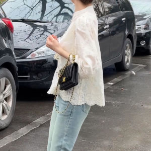 New Chinese Style Lightweight National Trend Womens Spring Summer New White Shirt Outerwear Premium Feeling Top