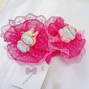 [Sét 2 sợi] Dây thun cột tóc buộc tóc hai chùm hình hoa cho bé gái
