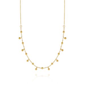 Small Beaded Layer Chain Necklace • Waterproof Non Tarnish • 18K Gold Plated 316L Stainless Titanium Steel Fashion Necklaces Women NL296