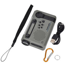 สภาพอากาศฉุกเฉินวิทยุ AM/FM/SW แบบพกพา Solar Hand Crank วิทยุ 3 in 1 2000mAh Power Bank ชาร์จโทรศัพท์ไฟฉายสําหรับ CAMPING