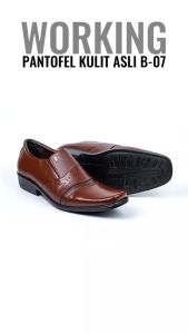 Sepatu Pantofel Kulit Sapi B-07 / Sepatu Formal Kerja Kantor Kulit Import Bisa COD