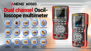 【Vktech】ออสซิลโลสโคปดิจิตอลมัลติมิเตอร์พร้อมเครื่องสร้างสัญญาณ 2 ช่องทางความถี่ 50MHz สำหรับทดสอบไฟฟ้าและซ่อมบำรุง