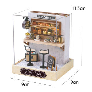 DIY Miniature Dollhouse Kit Wooden Kitchen Model with LED Light Furniture 3D Puzzle Handmade Craft Birthday Gift for Adults Teen