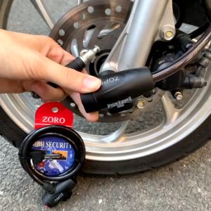 Ổ khóa dây cáp ZORO chìa dẹp công nghệ Mỹ dài 100cm - Ổ khóa xe đạp-khóa xe máy-khóa cổng