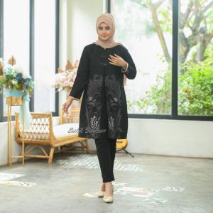 New ArrivaL Tunik Batik Modern  Full Varian Liss Pita Floy Katun Premium