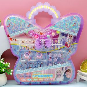 Non-Toxic Odorless Princess Elsa Cartoon Girl Nail Stickers Gemstone Decorations Childrens Toy Early Education Smart Play