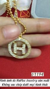 Dây Chuyền Hình Tròn Chữ H V1194 Cho Nữ