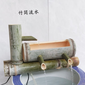 Fish tank filter 【現貨】魚缸過濾器 竹子流水/竹筒過濾器/魚缸石槽過濾器擺件/竹筒流水Bamboo Aquarium Water RecyclingShui Decoration Tube WaterStone Trough FilterDesktop Furnishings ۞⊕⊕ BAYUETAO