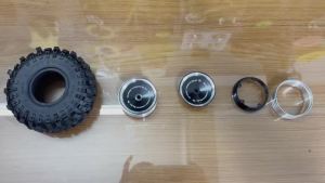 1.9" Metal Beadlock Wheels and Crawler Tires OD 88mm 4PCS for 1/10/12 Crawler Car MJX H12Y+ Axial SCX10 AXI03007 Tamiya CC01 D90