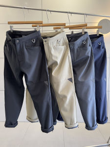 กางเกงลำลองชายผ้าขนแกะ ทรงหลวม ทรงหลวม ฤดูหนาว 2024 กางเกงกีฬาอุปกรณ์กลางแจ้งแบบยูนิเซ็กซ์ ด้านนอกเป็นผ้าขนแกะ กางเกงกีฬา