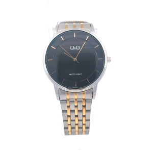 Q&Q Two-Tone Analog Stainless Steel Watch (C62A-002PY)