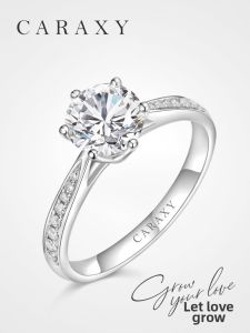 CARAXY | Proposal Cultivated Diamond Ring Six Claw Setting