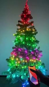RGBIC USB LED String Lights DIY Outdoor Christmas Tree Decor Fairy Lights 8 Modes Bluetooth APP For Wedding Holiday Party Lighti