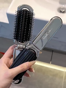 Portable Mini Folding Comb Airbag Pad Comb with Detachable Mirror Travel Size Personal Care Hairbrush
