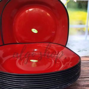 12PCS PIRING KOTAK UNIK CEKUNG TEBAL PSLTIC TAHAN PANAS FOODGRADE