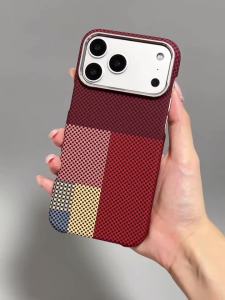 Ốp Điện Thoại Từ Tính Nhiều Màu Sắc Cho iPhone 17/16/15/14/13 Pro Max Với Khung Kim Loại Họa Tiết Sợi Carbon Mặt Lưng Cứng Tương Thích Với Magsafe