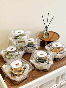 กล่องเค้กชีสบาสเก็ตบอลที่นิยมในโลกออนไลน์4นิ้วกล่องใส่กระดาษทิชชู่ชีสทีรามิสุแบบใส